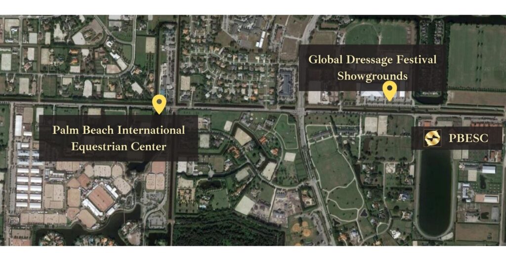 Palm Beach Equine Sports Complex showgrounds map wef gdf winter equestrian festival global dressage